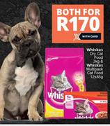 Whiskas Dry Cat Food-2Kg & Whiskas Multipack Cat Food-12 x 85g Both For