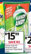 Handy Andy All Purpose Cream Assorted Refill-750ml Each