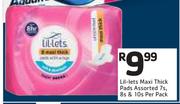 Lil-Lets Maxi Thick Sanitary Pads Assorted-8/10's Each