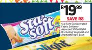 Sta Soft Concentrated Fabric Softener Refill Assorted-500ml Each
