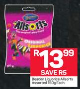 Beacon Liquorice Allsorts-150g Each