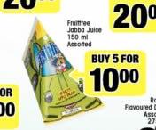 Fruittee Jabba Juice Assorted-5 x 150ml