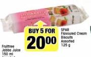 Spar Flavoured Cream Bisuits Assorted-5x125g
