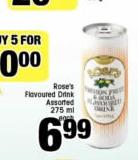Rose's Flavoured Drink Assorted-275ml Each