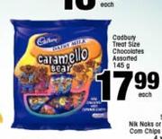 Cadbury Treat Size Chocolates Assorted-145g