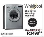 Whirlpool 7kg Silver Washing Machine S/N 46736BF