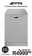 Smeg 13 Place Silver Dishwasher S/N 66109BF