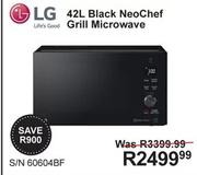 LG 42L Black NeoChef Grill Microwave S/N 60604BF
