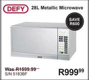 Defy 28L Metallic Microwave S/N 5183BF