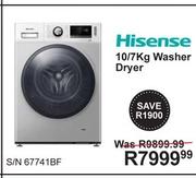 Hisense 10/7kg  Washer/ Dryer S/N 67741BF