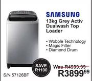 Samsung 13kg Grey Activ Dualwash Top Loader S/N 57126BF
