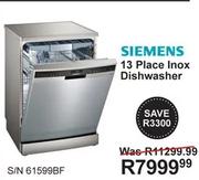 Siemens 13 Place Inox Dishwasher S/N 61599BF
