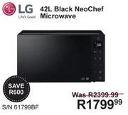 LG 42L Black NeoChef Grill Microwave S/N 61799BF