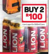 Lion Lager Cans-2X6X500ml