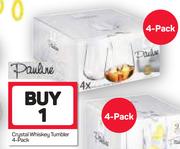 Crystal Whisky Tumbler-4's Per Pack