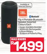 JBL Flip 4 Portable Bluetooth Speaker In Assorted Colour-Each(OH4365/OH4362)