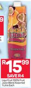 Liqui Fruit 100% Fruit Juice Blend-1Ltr Each