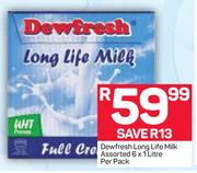 Dewfresh Long Life Milk-6x1Ltr Par Pack
