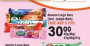 Beacon Large Bars(Incl.Jungle Bars)-5 x 43g/46g/47g/56g/57g