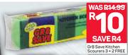 Gr8 Save Kitchen Scourers 3's+2's Free