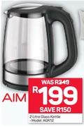 Aim 2L Glass Kettle AGK12