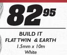 Build It White Flat Twin & Earth-1.5mmx10m