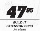 Build It 3m Extension Cord-10amp