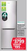 Hisense 359Ltr Metallic Fridge With Bottom Freezer H359BME