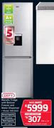 Defy 450Ltr Metallic Fridge With Bottom Freezer & Water Dispenser DAC660