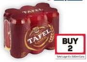 Tefel Lager Cans-2 x 6 x 500ml