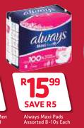 Always Maxi Pads 8-10s-Each