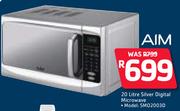 Aim 20Ltr Silver Digital Microwave SMO2003D