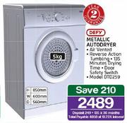 Defy 5kg Metallic Autodryer DTD259