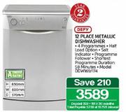 Defy 12 Place Metallic Dishwasher DDW169/174