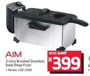 Aim 3Ltr Brushed Stainless Steel Deep Fryer CDF 1000