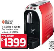 Russell Hobbs Vida Red & White Coffee Machine RHCM60