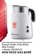 Russell Hobbs Vida White Milk Frother RHCMF20