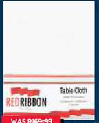 Redribbon 6-Seater White Tablecloth