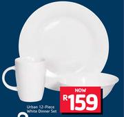 Urban 12-Piece White Dinner Set