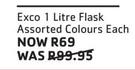 Exco 1Ltr Flask In Assorted Colours-Each
