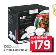 O2 Cook 3-Piece Casserole set