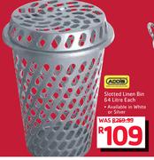 Addis Slotted Linen Bin 64Ltr-Each