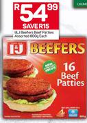 I&J Beefers Beef Patties Assorted-800g Each