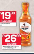 Nando's Peri Peri Sauce Assorted-250g Each
