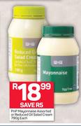 PnP Mayonnaise Assorted Or Reduced Oil Salad Cream-790g Each