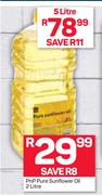 Pnp Pure Sunflower Oil-2Ltr