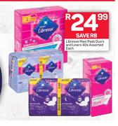 Libresse Maxi Pads Duo's And Liners-40's Each