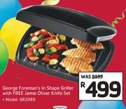 George Foreman's In Shape Griller With Free Jamie Oliver Knife Set GR2080