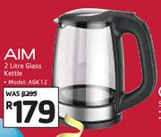 Aim 2Ltr Glass Kettle AGK12