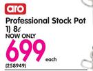 Aro 8Ltr Stainless Steel Professional Stock Pot-Each